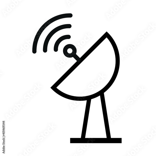 satellite dish icon for telecommunication