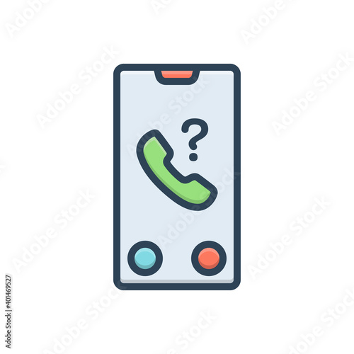 Color illustration icon for whose