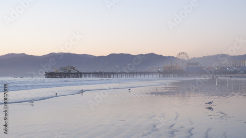 Mountains and Pier with Ocean View