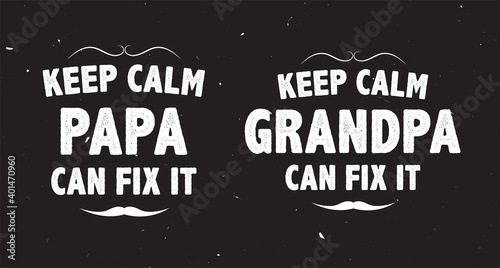 grandpa papa typography illustration
