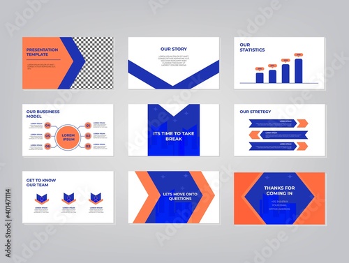 Company Investment Presentation, Pitch deck Vector Template. Excellent design to communicate any type of message to investor or administrations. Simple 