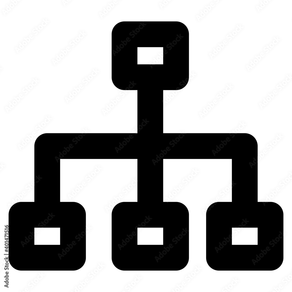 Fototapeta premium Hierarchical Network Model 