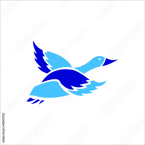 logo goose icon templet vector wing animal economy