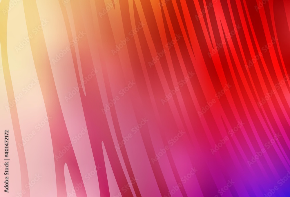Light Red, Yellow vector background with lines.