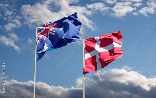 Flags of Denmark and Australia.