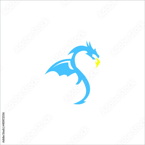logo dragon icon templet vector tattoos