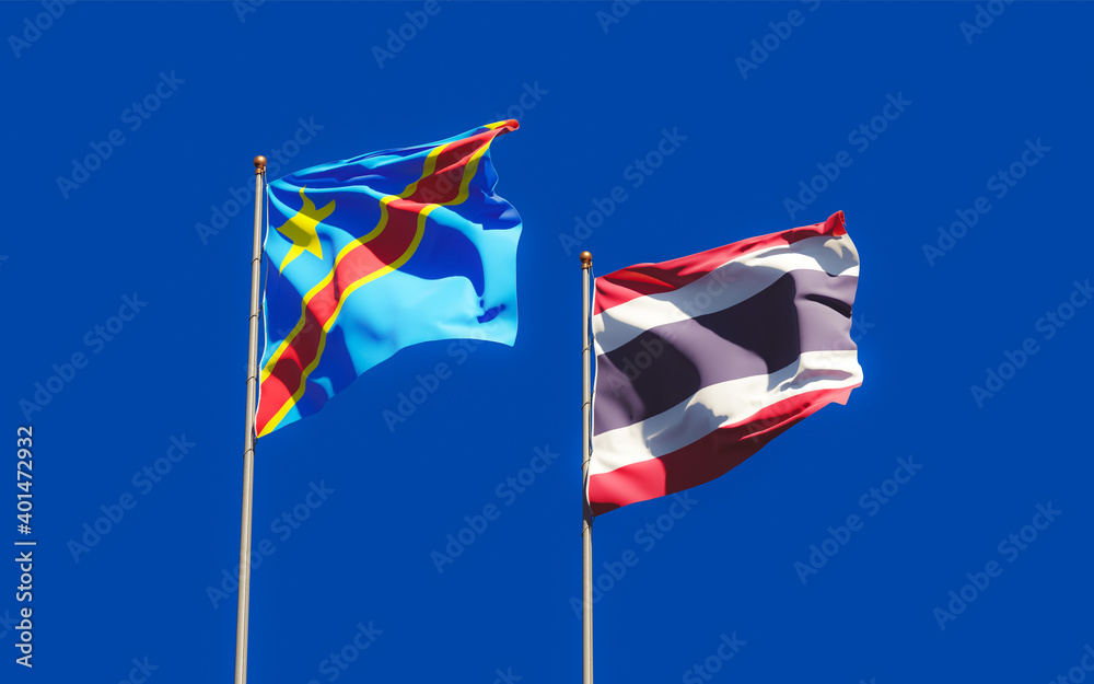 Flags of Thailand and Congo. Flags of Thailand and Congo.