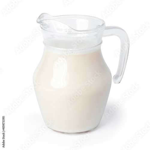 Stampa su tela jug of milk isolated on white