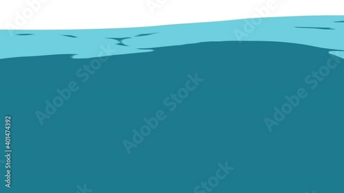 Water surface moving up and down transition. Liquid Motion elements and transitions with Alpha channel