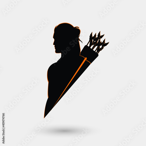 Lord ram trendy artwork vector graphic silhouette trendy design.	