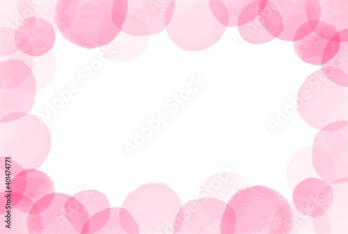 かわいい手描きのピンクのフレーム © mitarasi