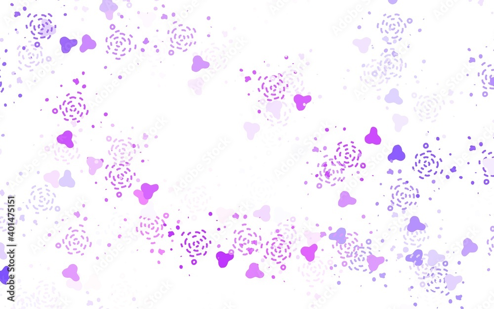Light Purple, Pink vector texture with abstract forms.