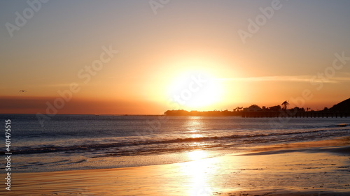 Sunset view in Malibu Beach