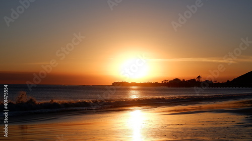 Sunset view in Malibu Beach