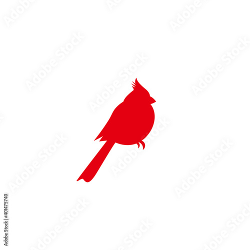 Stampa su tela Northern cardinal, Red Cardinal bird. Redbird Christmas symbol.