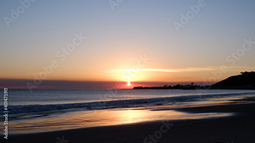 Sunset view in Malibu Beach