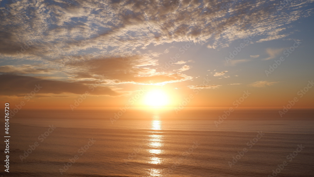 Pacific ocean and sunset