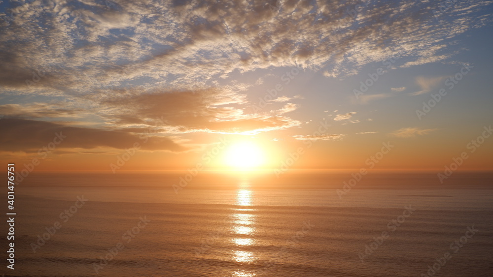 Obraz premium Pacific ocean and sunset