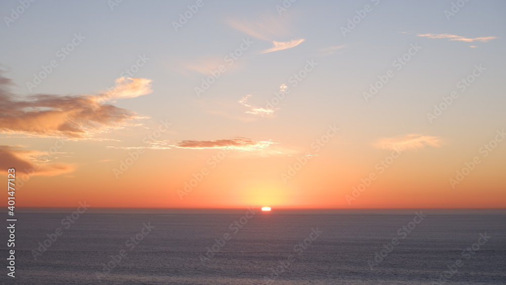 Obraz premium Pacific ocean and sunset