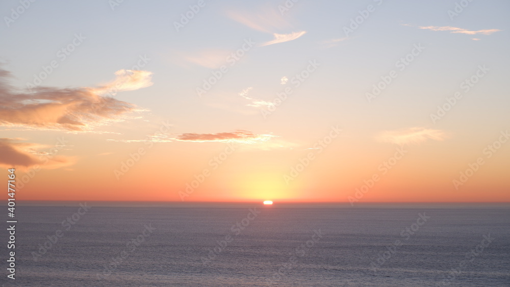 Obraz premium Pacific ocean and sunset