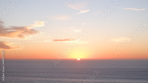 Pacific ocean and sunset