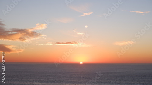 Pacific ocean and sunset