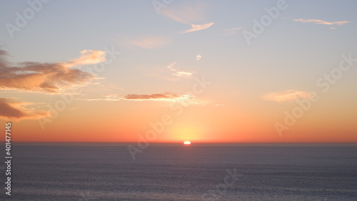 Pacific ocean and sunset