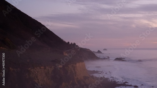 Pacific ocean and sunset