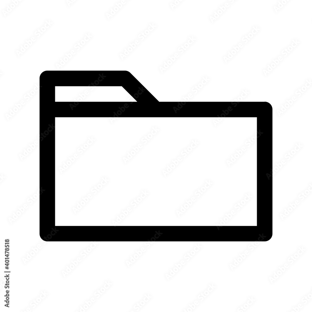 Folder icon vector perfect for any purposes isolated on white background