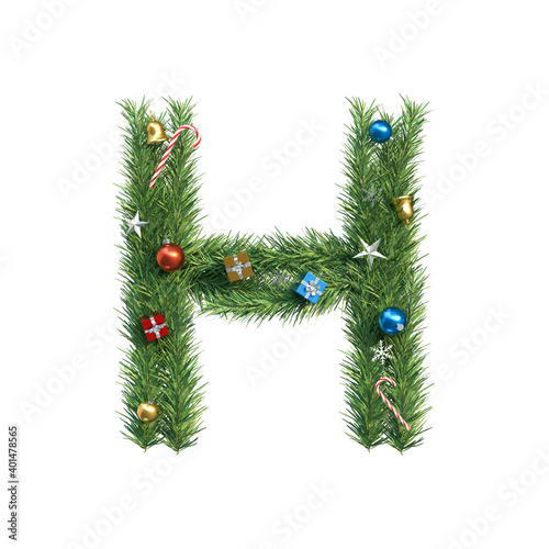 Christmas Alphabet letter H