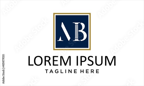 INITIAL LETTER MB FOR LAW FIRM LOGO DESIGN TEMPLATE