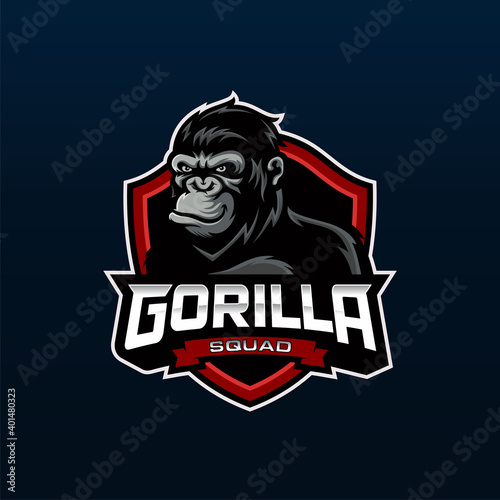 Gorilla Mascot Logo Design Vector illustration