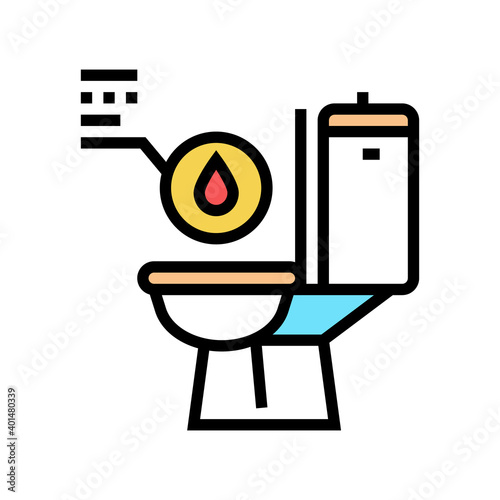 urine with blood color icon vector. urine with blood sign. isolated symbol illustration