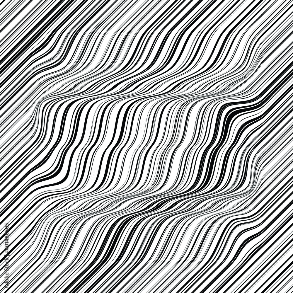 Abstract flow lines background . Fluid wavy shape .Striped linear seamless pattern . Music sound wave . Vector illustration Abstract flow lines background . Fluid wavy shape .Striped linear seamless pattern . Music sound wave . Vector illustration