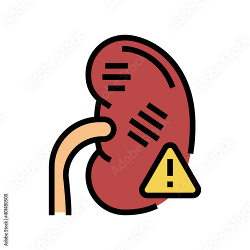 renal failure color icon vector. renal failure sign. isolated symbol illustration