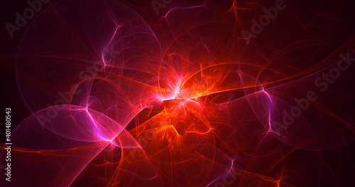 3D rendering abstract colorful fractal light background