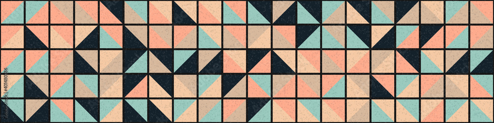 Fototapeta premium Abstract Geometric Pattern generative computational art illustration