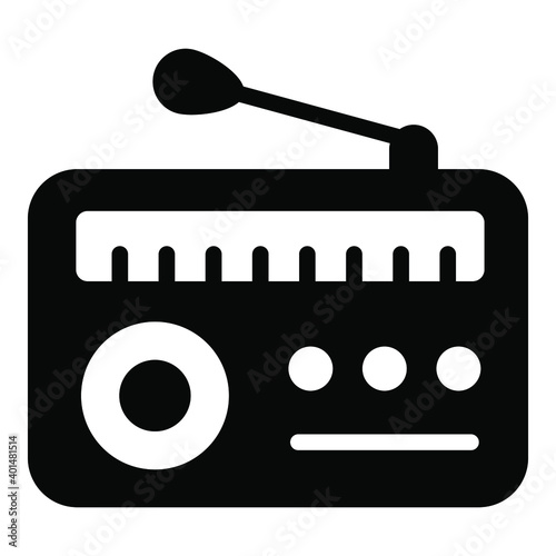 radio glyph concept icon