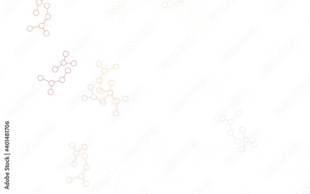 Light Multicolor vector pattern with artificial intelligence network.