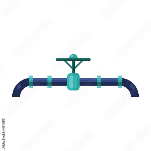 oil pipeline with tap flat style icon