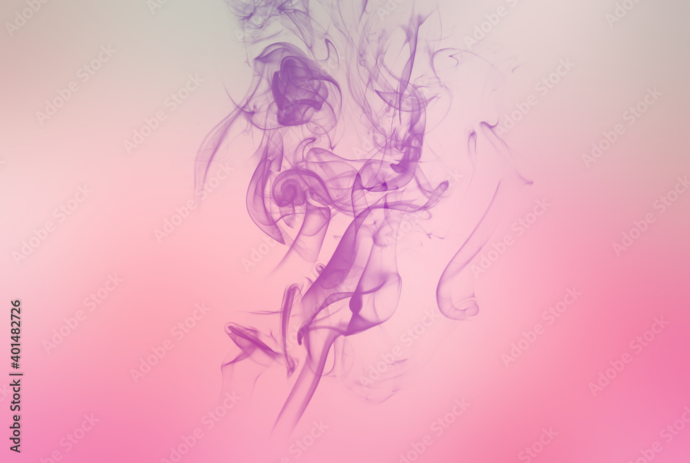 Little purple clouds of smoke on gradient pink. Abstract romantic background for party posters and flyers Little purple clouds of smoke on gradient pink. Abstract romantic background for party posters and flyers