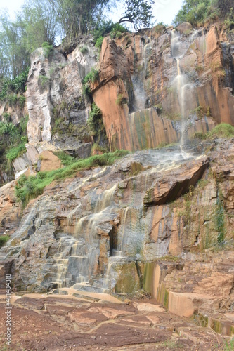waterfall with rocks