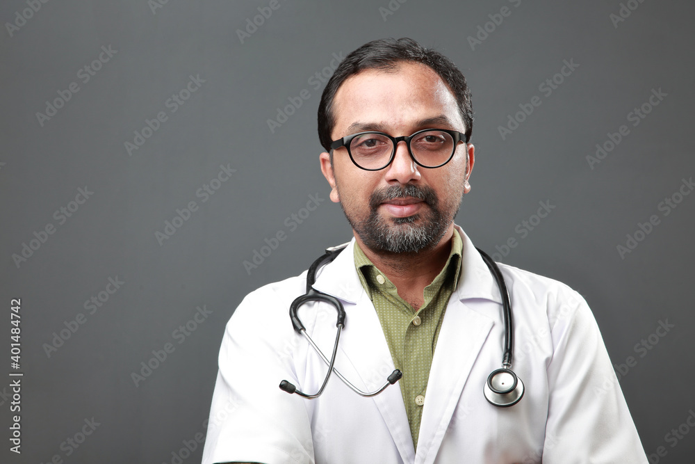 Portrait of a doctor of Indian ethnicity Portrait of a doctor of Indian ethnicity
