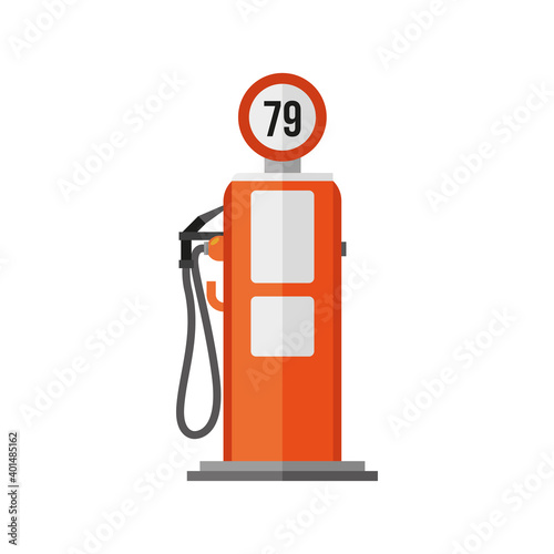station service pump flat style icon