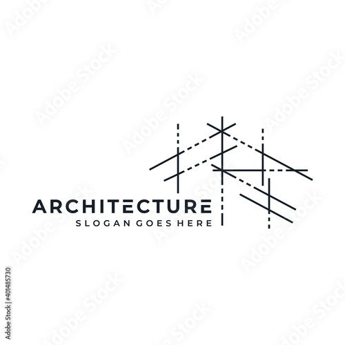 Architecture logo design, Vector construction company brand design template. Architect and Construction vector logo template
