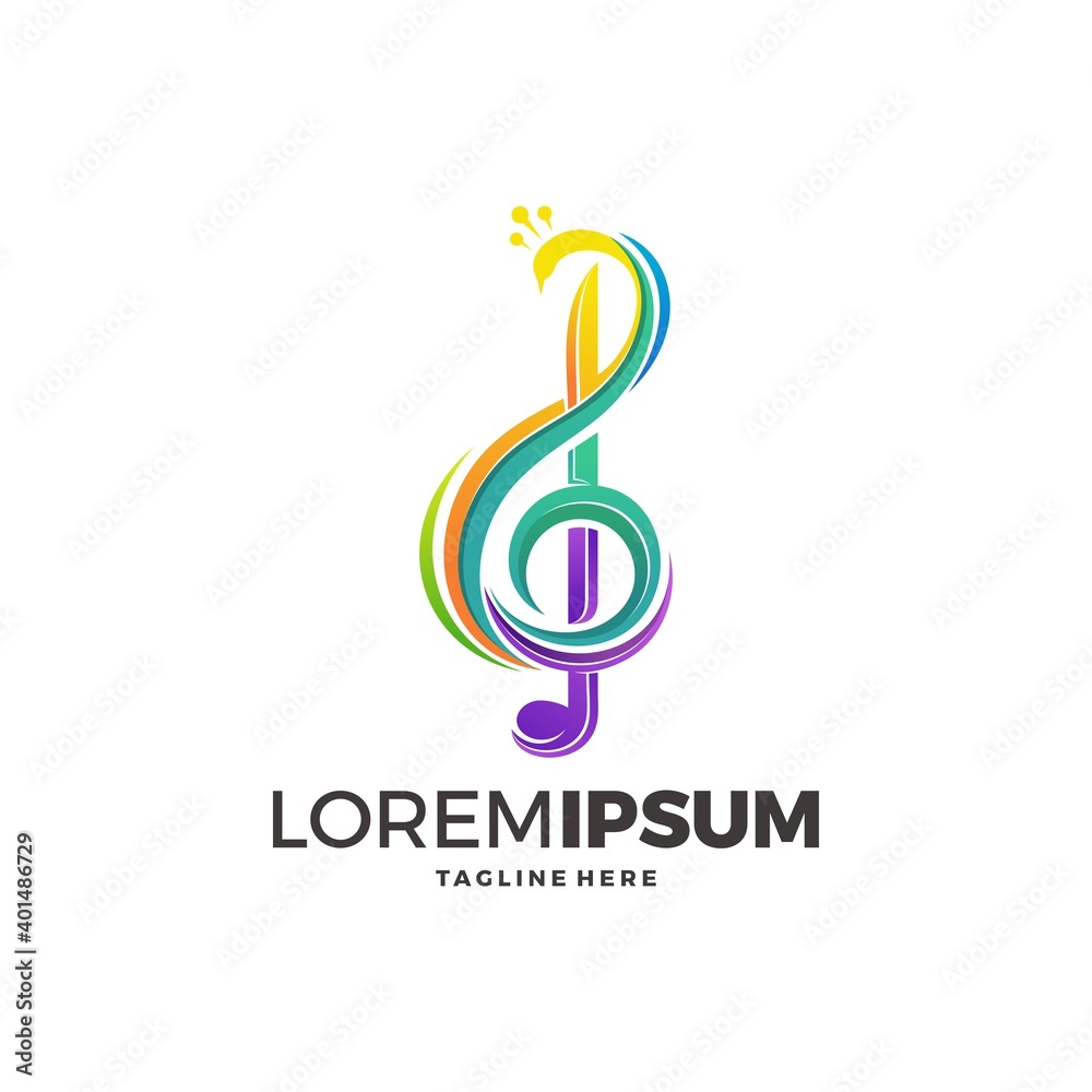 Creative Music Logo design vector illustration Creative Music Logo design vector illustration