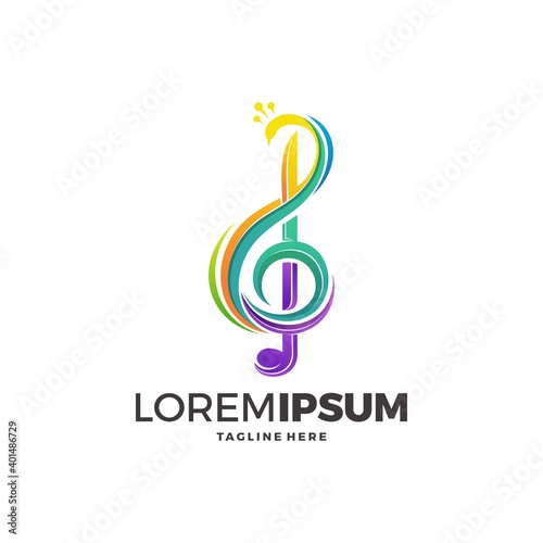 Creative Music Logo design vector illustration