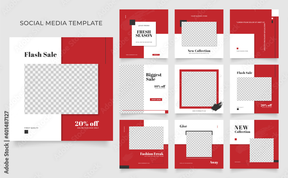 social media template banner blog fashion sale promotion. fully