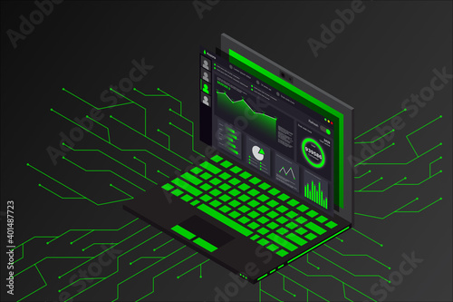 Web development concept. Web design and development vector isometric illustrations. Creative vector illustration. Web site landing page layout or banner template