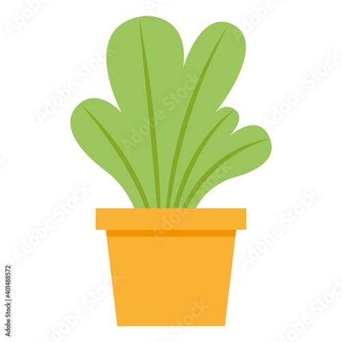 plant inside pot vector design